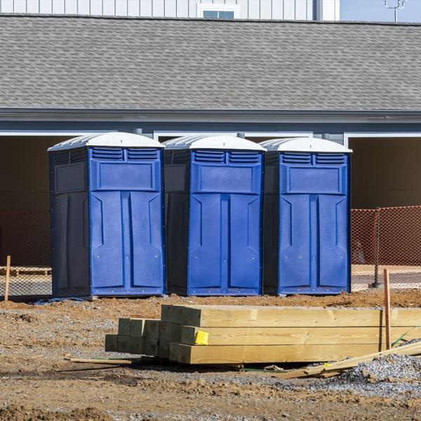 Heavy-duty construction site porta potty in Bridgeton, New Jersey